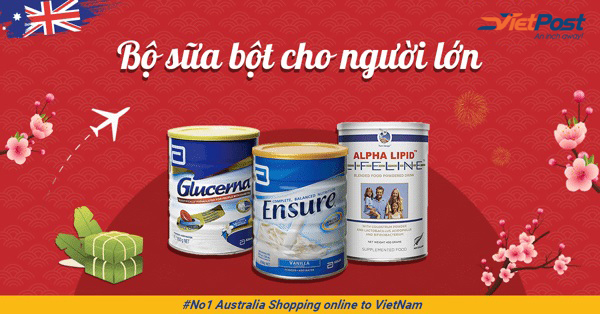 Sữa Ensure, Glucerna và Alpha Lipid - quà tết Úc cho người già